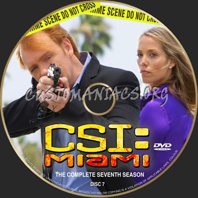 CSI Miami Season 7 dvd label