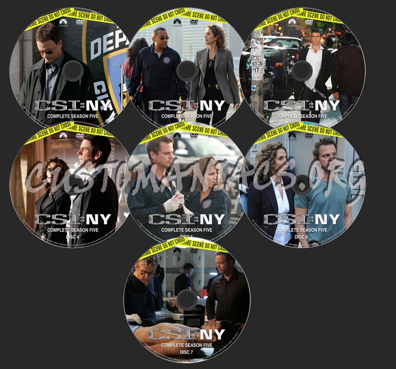 CSI New York Season Five dvd label