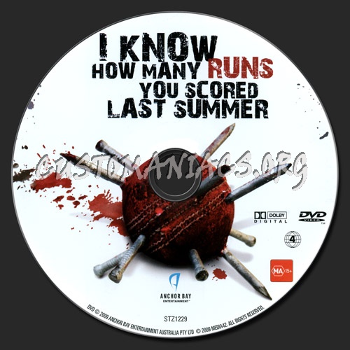 I Know How Many Runs You Scored Last Summer dvd label