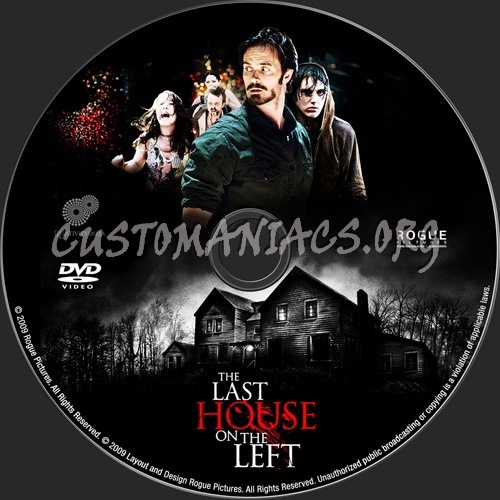 The Last House on the Left dvd label