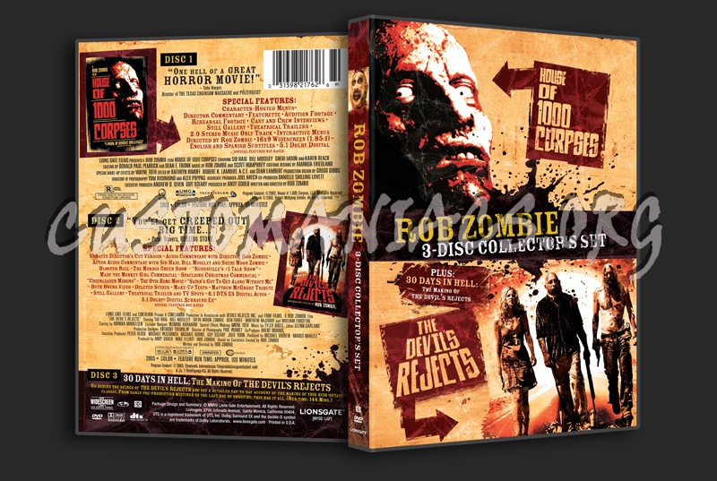 Rob Zombie 3-disc Collector's Set dvd cover