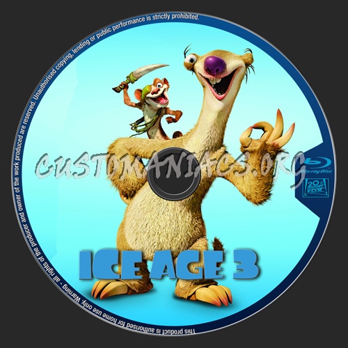 Ice Age 3 blu-ray label