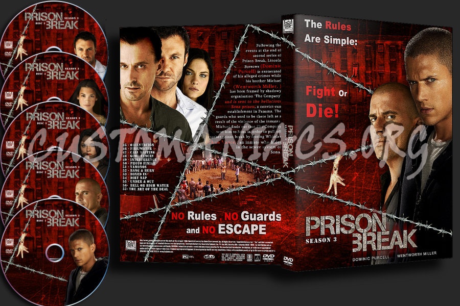 Prison Break Season 3 : Single Amaray (NEW) dvd cover