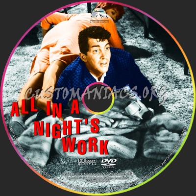 All in a Night's Work dvd label