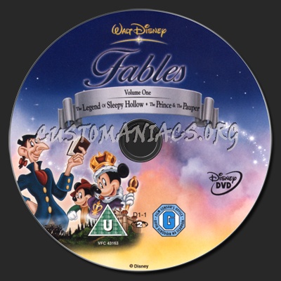 Disney Fables Volume 1 dvd label