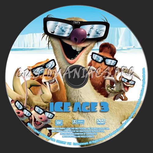 ice age 3 dvd label