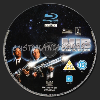 Men In Black blu-ray label