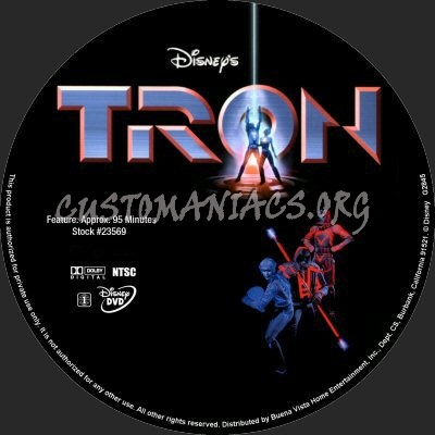 Tron dvd label