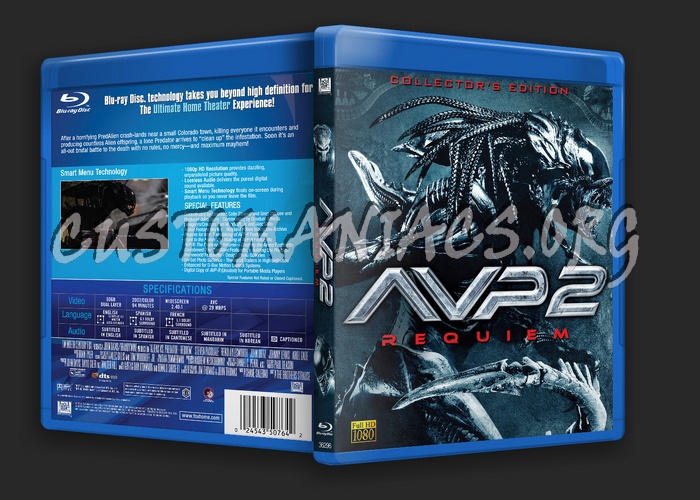 Alien vs Predator 2 (AVP2) Requiem blu-ray cover