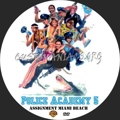 Police Academy 5: Assignment Miami Beach dvd label