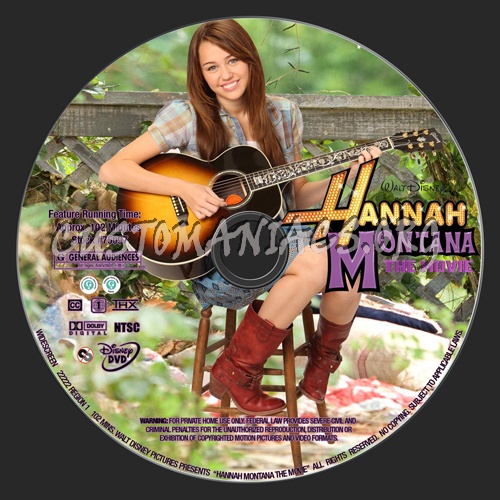 Hannah Montana the Movie dvd label