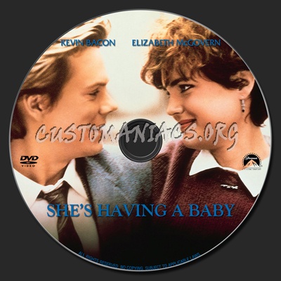 She's Having  A Baby dvd label