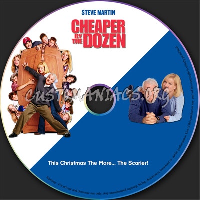 Cheaper By The Dozen dvd label