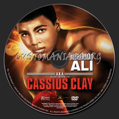 Muhammad Ali aka Cassius Clay dvd label