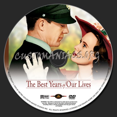 The Best Years Of Our Lives dvd label