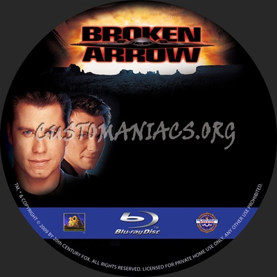 Broken Arrow blu-ray label