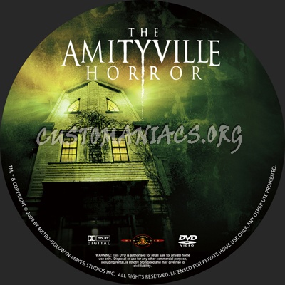The Amityville Horror dvd label