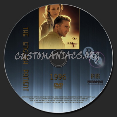 The English Patient - The BFI Collection dvd label