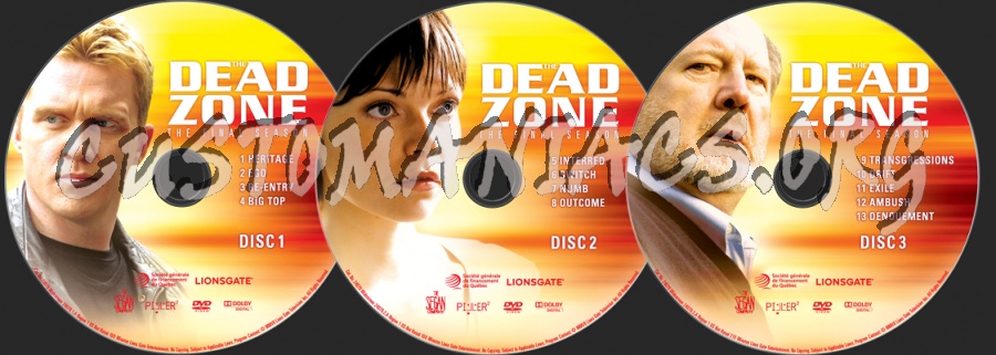 The Dead Zone season 6 dvd label