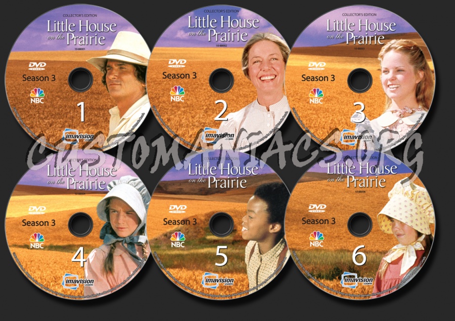 Little House on the Prairie Season 3 dvd label