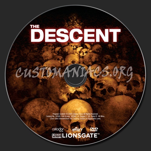 The Descent dvd label