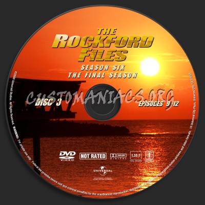 The Rockford Files Season Six dvd label