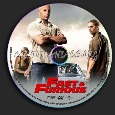 Fast And Furious 2009 dvd label