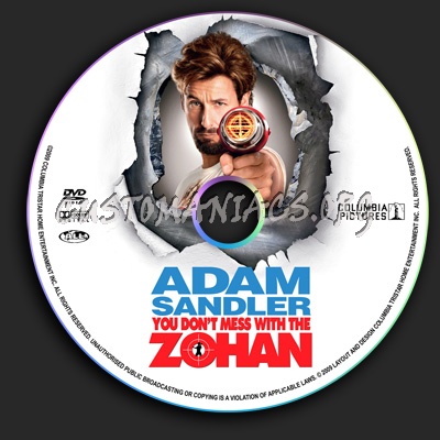 You Don't Mess With The Zohan dvd label