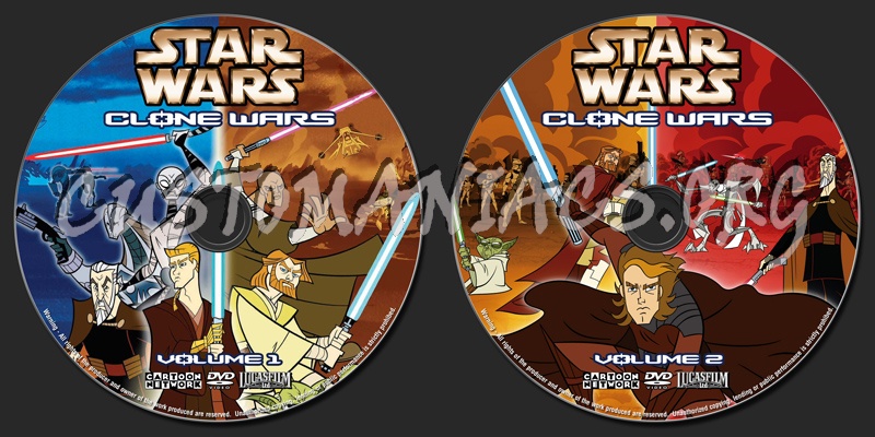 Star Wars : Clone Wars dvd label