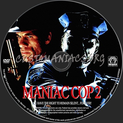 Maniac Cop 2 dvd label
