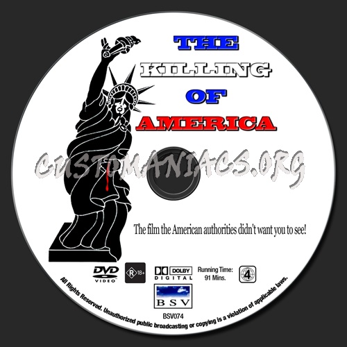 The Killing Of America dvd label