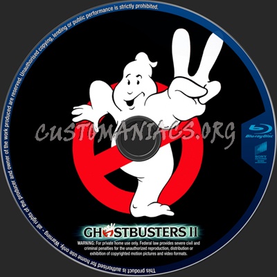 Ghostbusters 2 blu-ray label