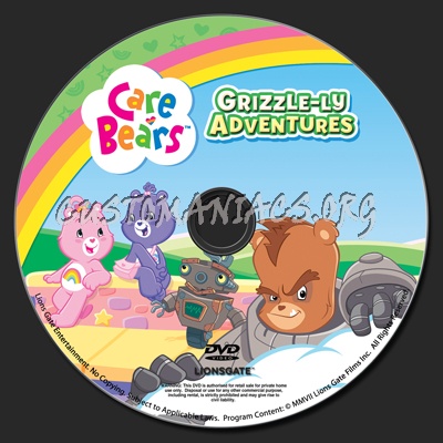 Care Bears Grizzle-ly Adventures dvd label
