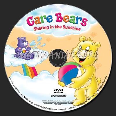 Care Bears Sharing In The Sunshine dvd label