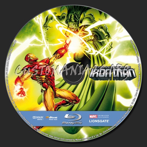 The Invincible Iron Man blu-ray label