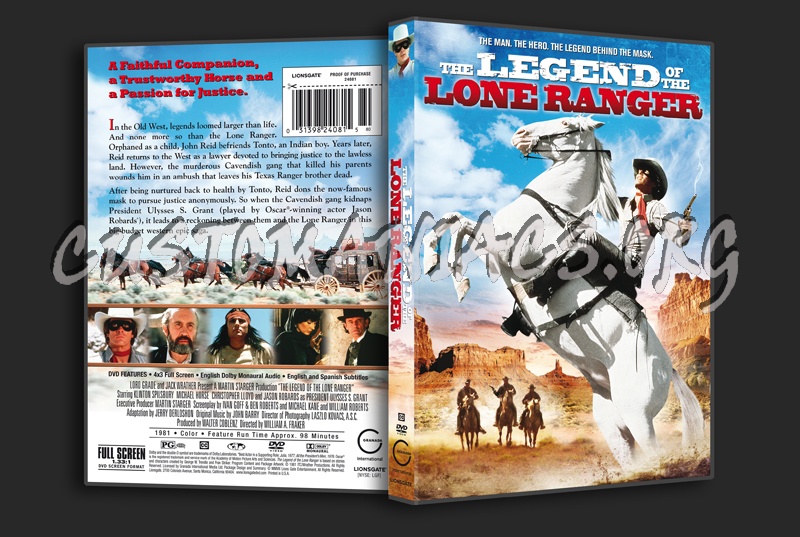 The Legend of the Lone Ranger dvd cover