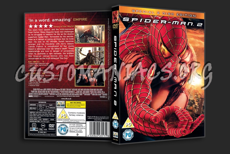 Spider-man 2 dvd cover