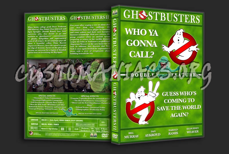 Ghostbusters / Ghostbusters II Double Feature dvd cover