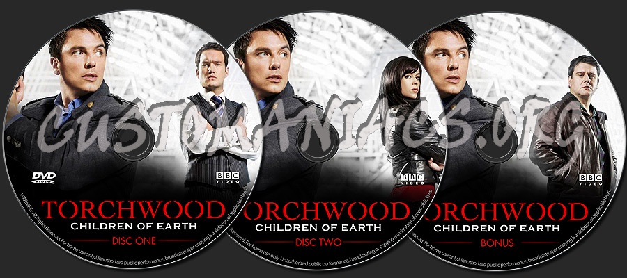 TORCHWOOD: CHILDREN OF EARTH - Set A dvd label