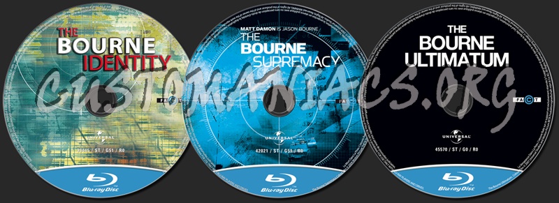 The Bourne Trilogy blu-ray label