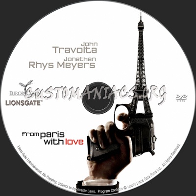 From Paris with Love dvd label