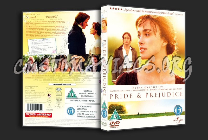 Pride And Prejudice dvd cover