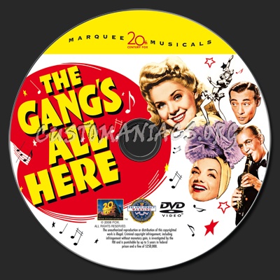 The Gang's All Here dvd label