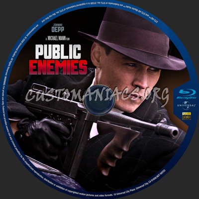 Public Enemies blu-ray label