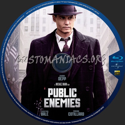 Public Enemies blu-ray label