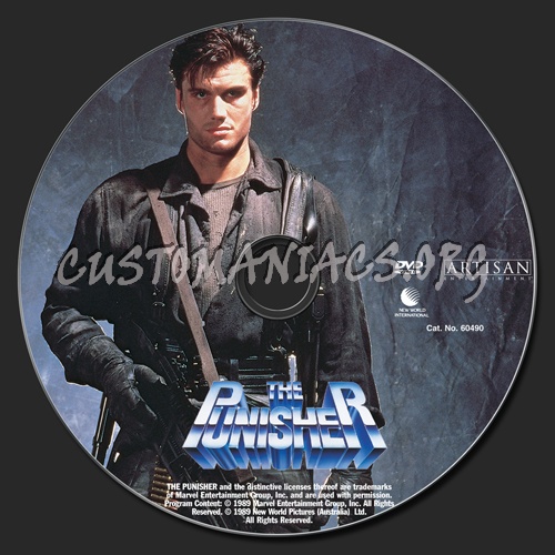 The Punisher (1989) dvd label