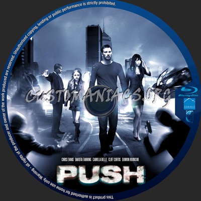 Push blu-ray label