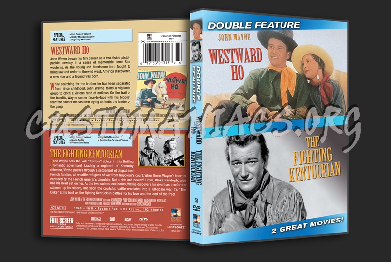 Westward Ho / The Fighting Kentuckian dvd cover