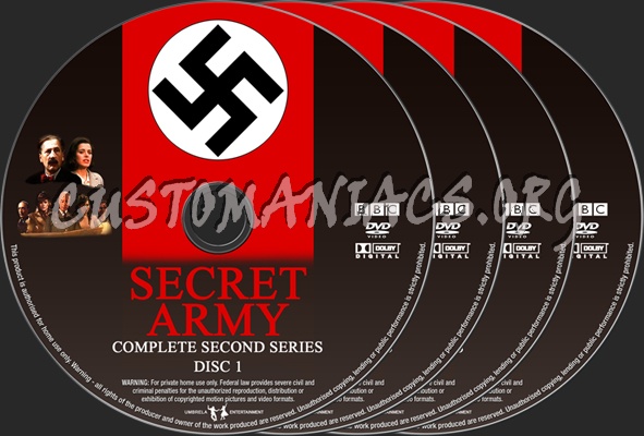 Secret Army Season 2 dvd label