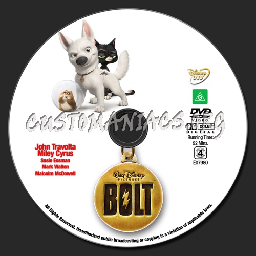 Bolt dvd label